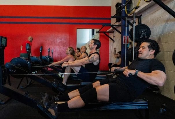 People rowing